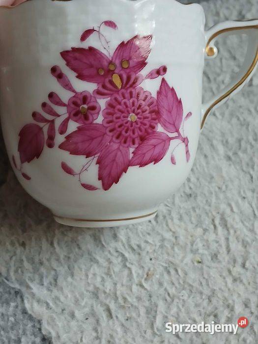 Stare duo do kawy Herend 1930 fason Appony Porcelana i szkło Kraków