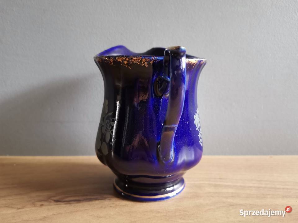 Stary niebieski mlecznik porcelana kobaltowa śląskie Katowice