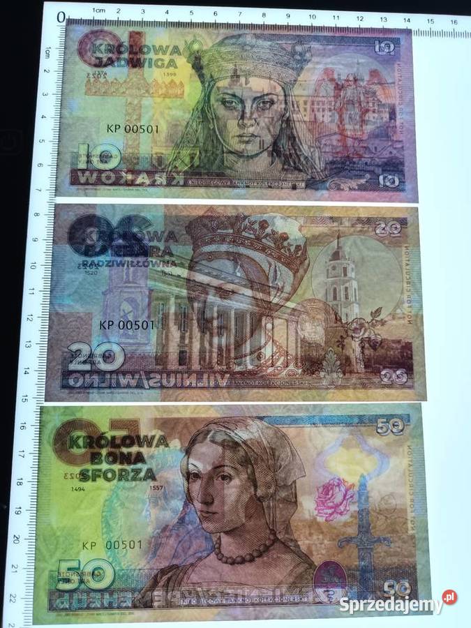 Banknoty Jadwiga Barbara Bona Królowe Polski Goleniów