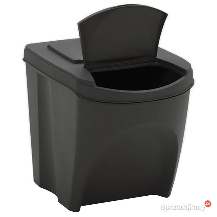 Sztaplowane kosze na śmieci 3 szare 75 L