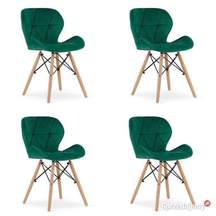 Krzesło LAGO Aksamit zielone x 4 Bielsk Podlaski