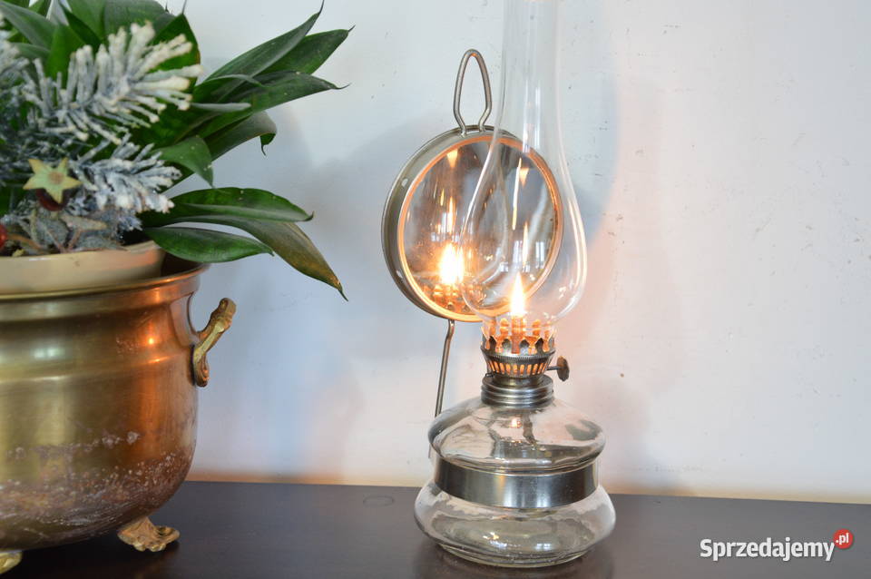 lampa naftowa wisząca stojąca z lusterkiem Jastrzębie-Zdrój