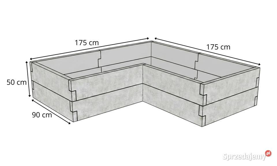 Warzywnik narożny betonowy 17517550 grządka dolnośląskie Wrocław sprzedam