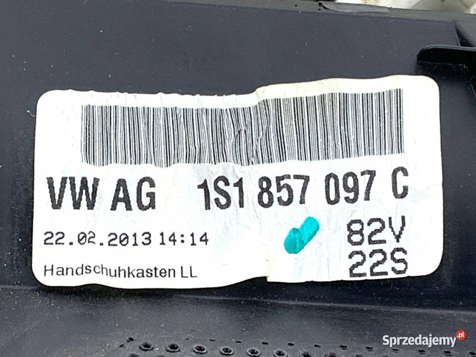 SCHOWEK PASAŻERA VW UP Hatchback 1S1857097C osobowe podkarpackie sprzedam