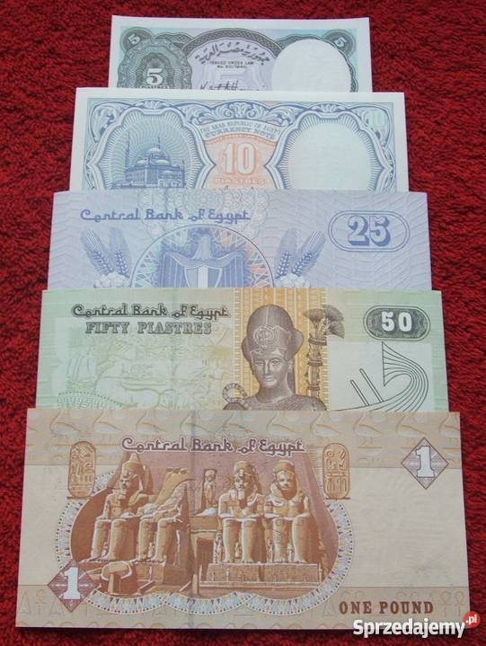 EGIPT Kolekcjonerskie Banknoty Zestaw 5 sztuk Katowice