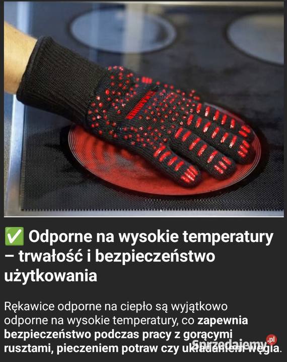 Zestaw grillowy 10w1rękawice 800 stopni C Zawory