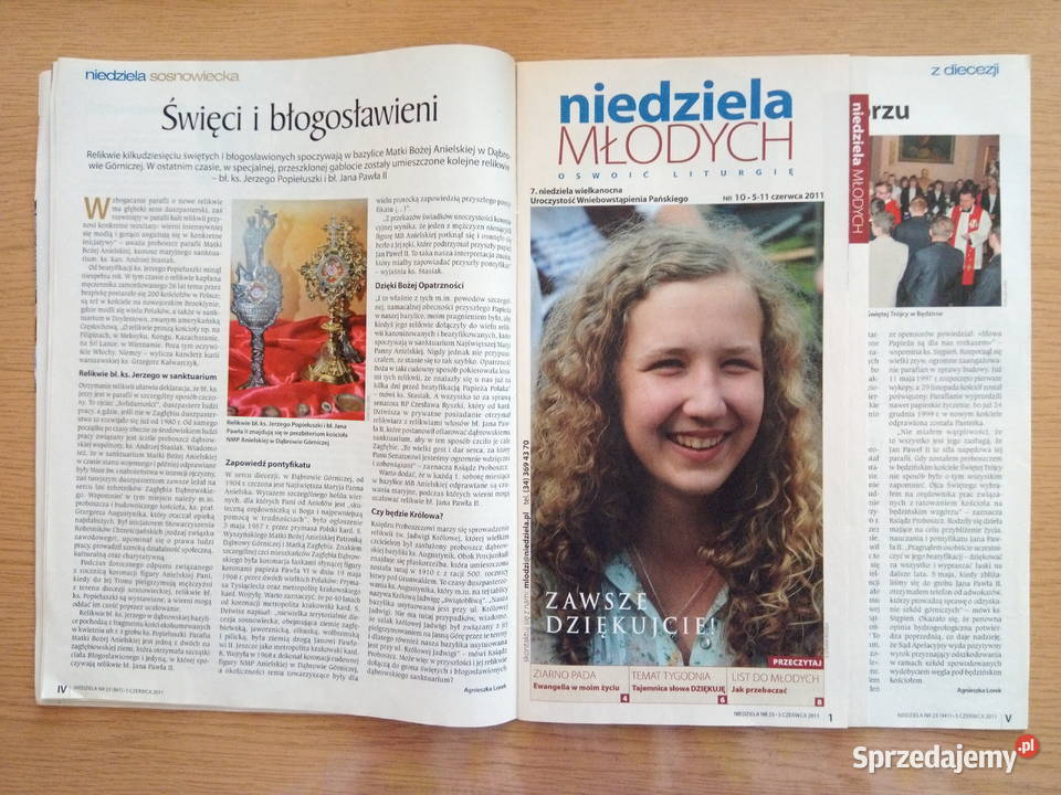 Tygodnik Niedziela czerwiec 2011r Rok wydania 2011 Dąbrowa Górnicza