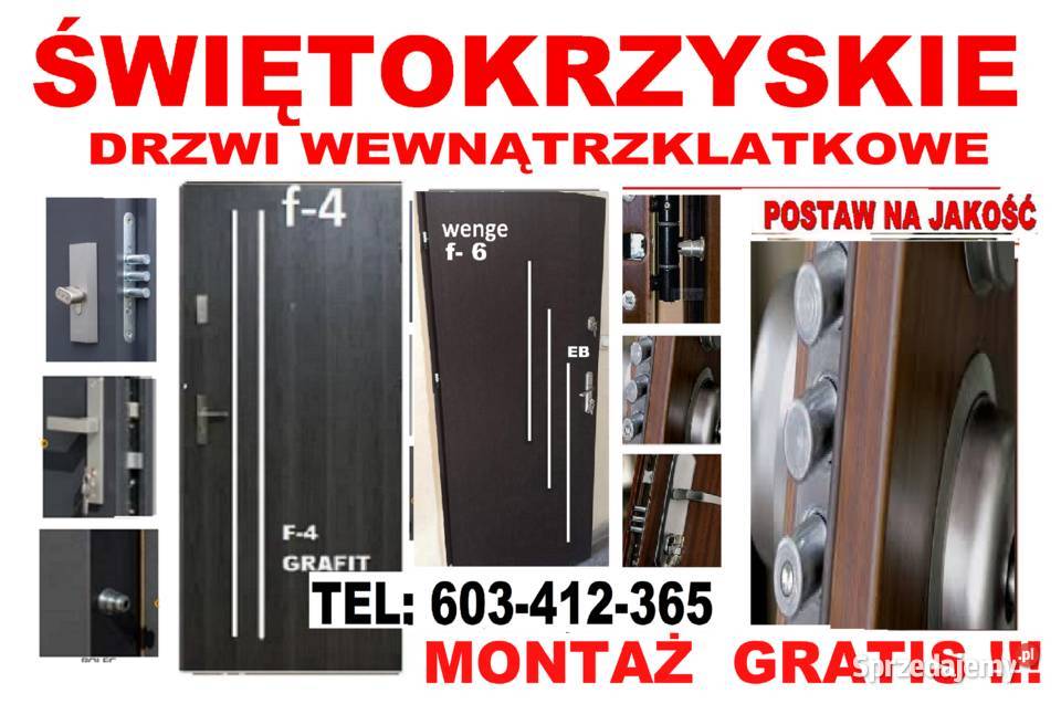 Drzwi ręki z Montażem zewnętrzne wejściowe Kielce