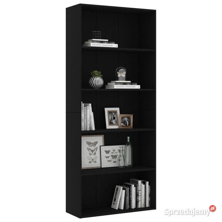5poziomowy regał czarny 80x30x189 materiał Regały mazowieckie Warszawa