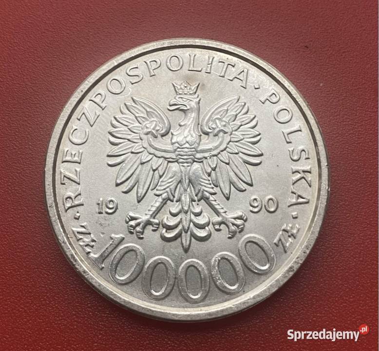 Moneta 100000 zl Solidarnosc 1990 typ B Puławy