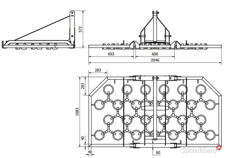 4 brona łańcuchowa włoka rozkładana 2m dostawa nieuszkodzony Janów Lubelski sprzedam