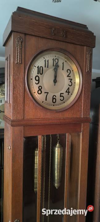 Lenzkirch 1913 r zegar stojący piękny wielki Antyki Kwaczała sprzedam