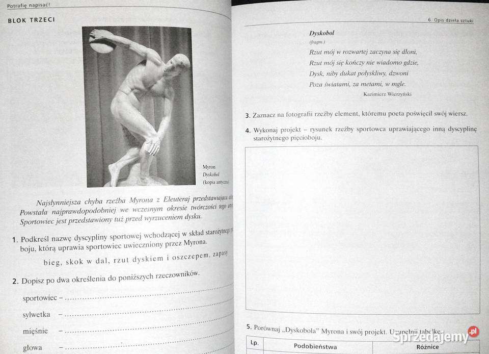 Potrafię napisać Ćwiczenia językowe uczniów klas lubelskie Chełm sprzedam