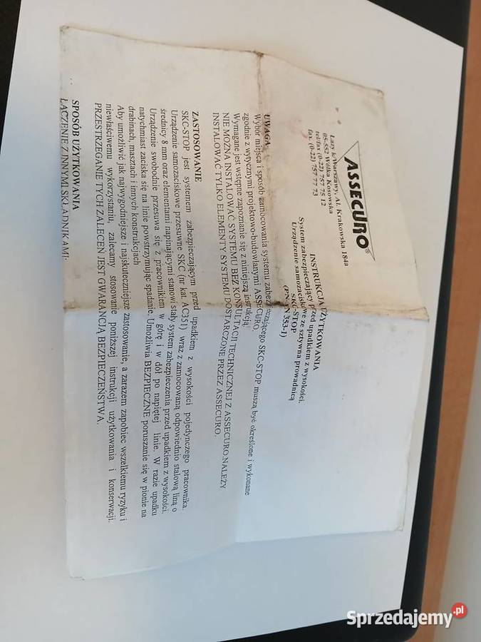 Assecuro SKCSTOP do wspinania Hamulec linowy Pozostałe dolnośląskie Legnica