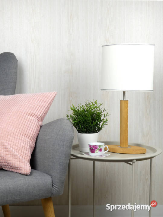 Lampa biurkowa MELLBY skandynawski z srebrnym