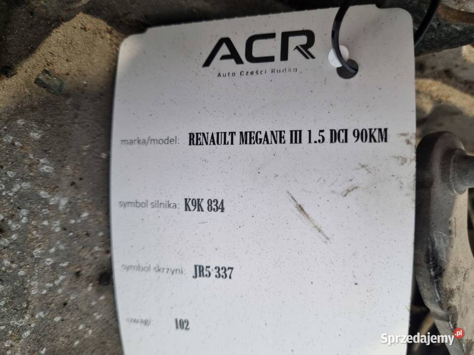 SKRZYNIA BIEGÓW Renault Megane III 15 DCI MANUAL Chełm