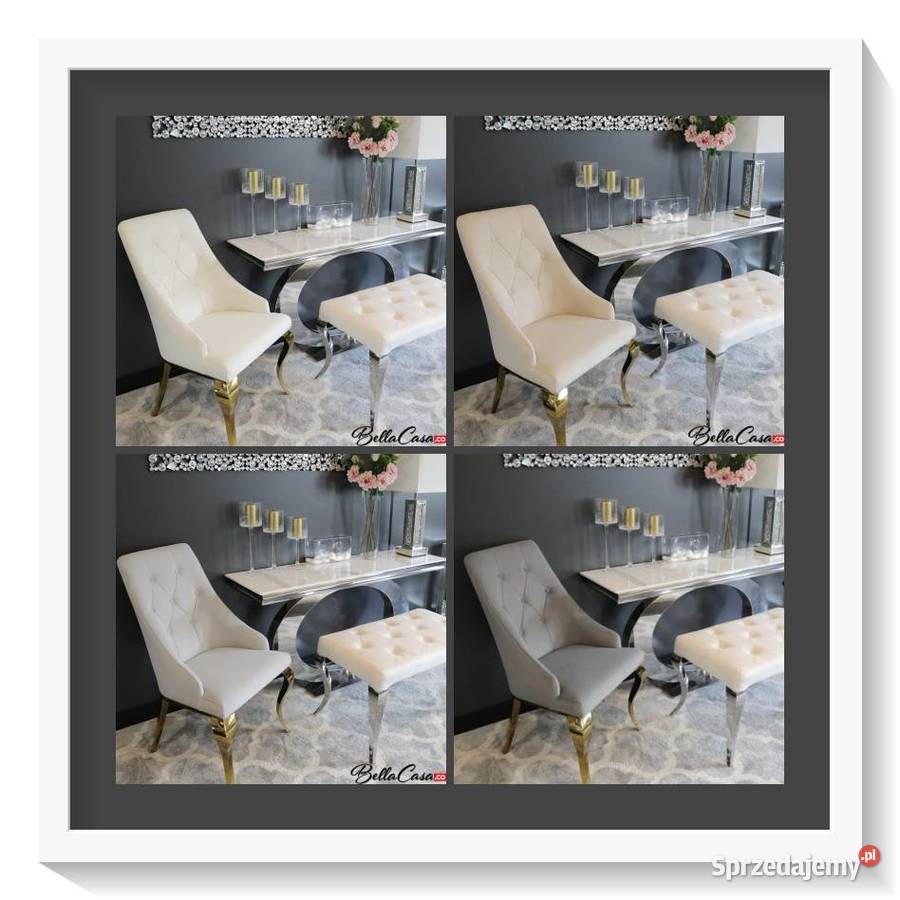 Krzesła glamour William Gold Złote RÓŻNE KOLORY Warszawa