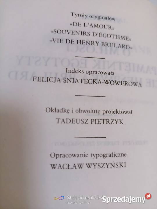 Stendhal książki nternetowy sklep księgarnia mazowieckie Warszawa sprzedam