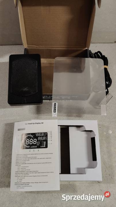 HUD A8 55 OBD2 projektor na szybę LED prędkość Łódź