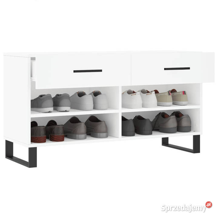 Ławka z miejscem na buty biała 102x35x55 Warszawa