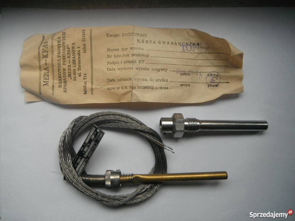 Czujnik temperatury Pt100 200 do 250C TopE3 NOWE Barak