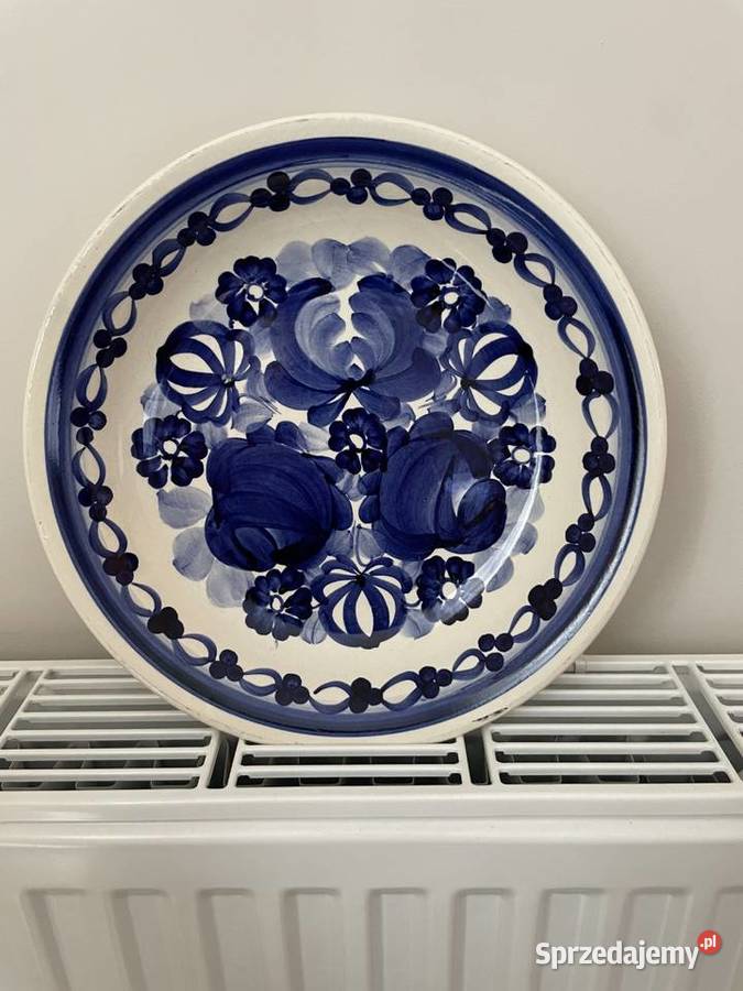 Włocławek fajansowy talerz dekoracyjny PRL pomorskie Pruszcz Gdański