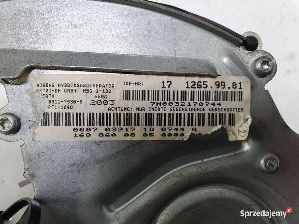 PODUSZKA AIRBAG MERCEDES A KLASA W168 1688600805 kujawsko-pomorskie Lipno