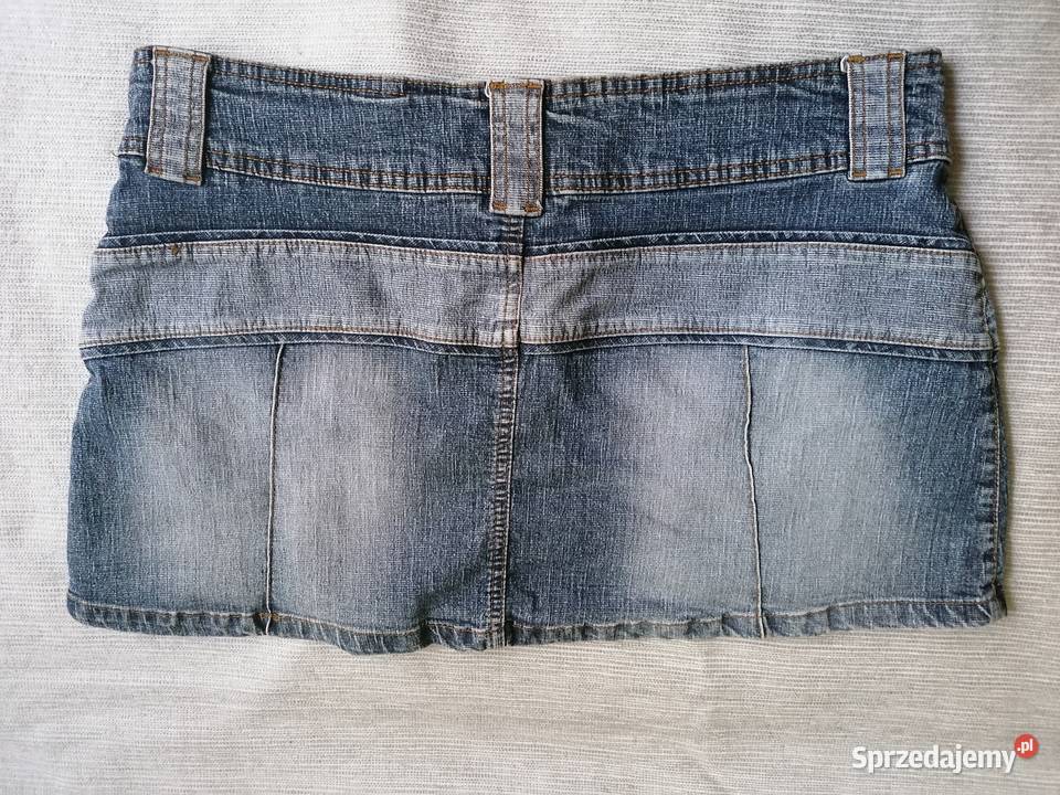 JEANSOWA MINI SPÓDNICZKA DENIM RUK 16 EUR 44 Łódź sprzedam