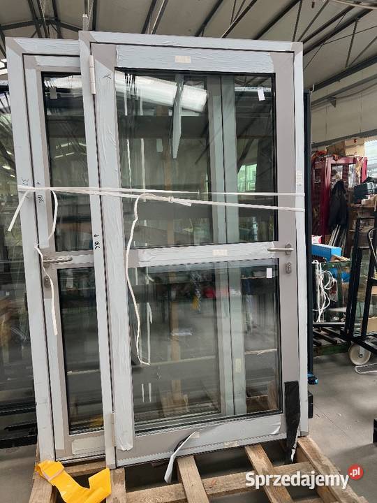 Drzwi aluminiowe WICONA ciepłe szare łódzkie sprzedam