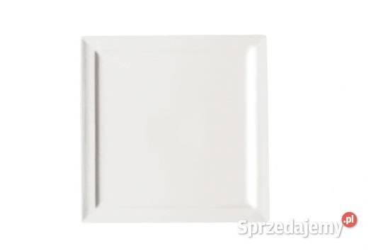 Talerz płaski kwadratowy 27x27 biała porcelana Rzeszów