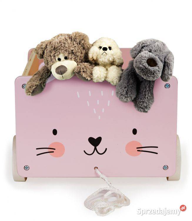 Drewniany wózek na sznurku pojemnik klocki Dla Dziecka Bielsk Podlaski sprzedam