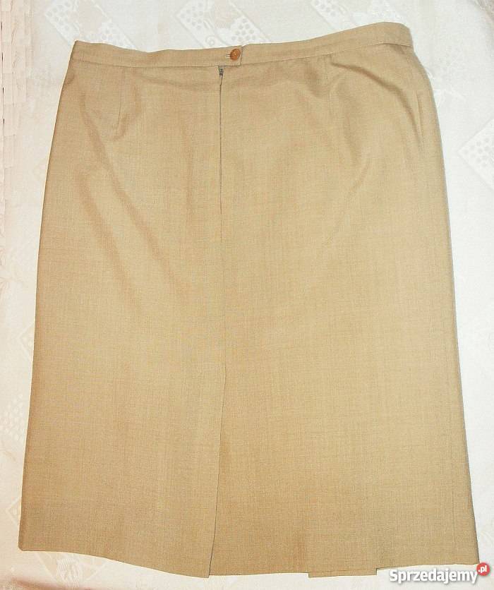 Spódnica wiosenna beżowa z kontrafałdami Rozmiar Gliwice