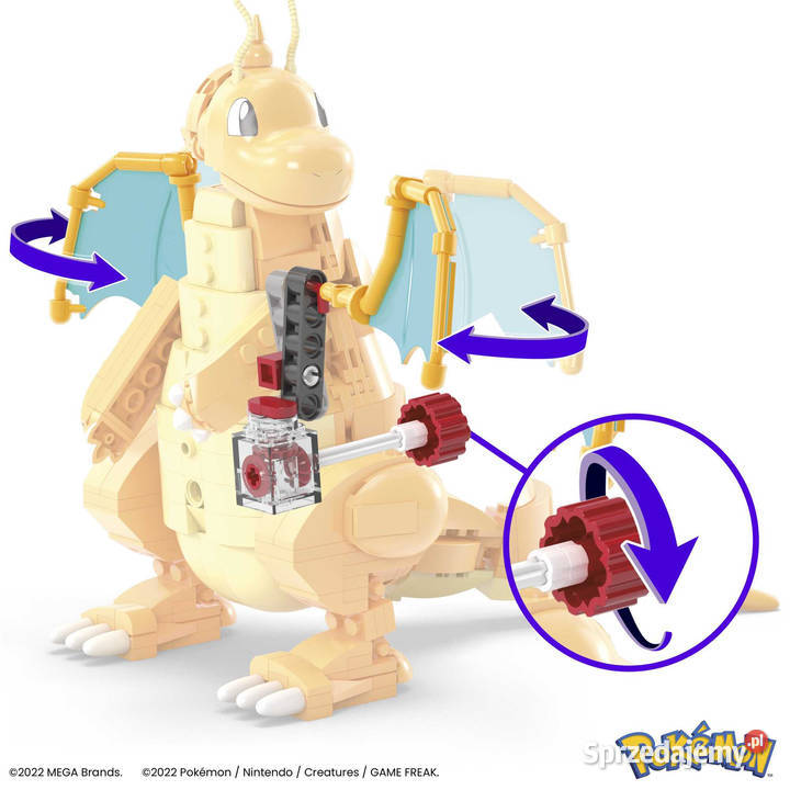 Figurka Pokemon Dragonite Klocki Konstrukcyjne Mattel Mogilany