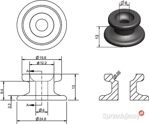 Zaczep linkigumy na burtę nylonowy 291000KR małopolskie Kamionna