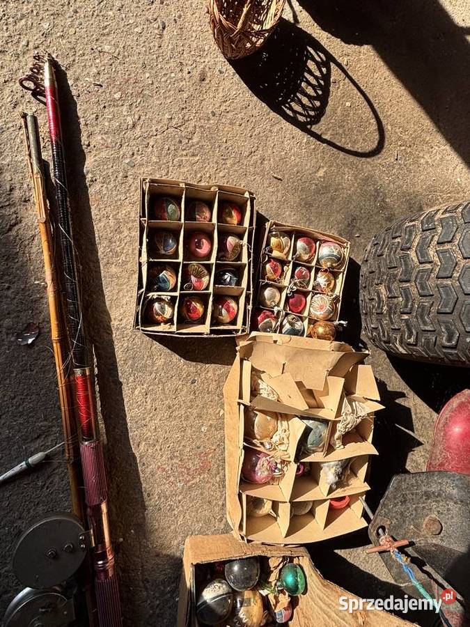 bombki choinkowe z czasow PRL ozdoby szklane Kosianka-Boruty