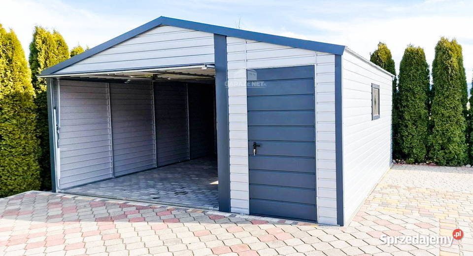 GARAŻ BLASZANY 5m x 6m BRAMA DRZWI OKNO ANTRACYT Łapanów sprzedam