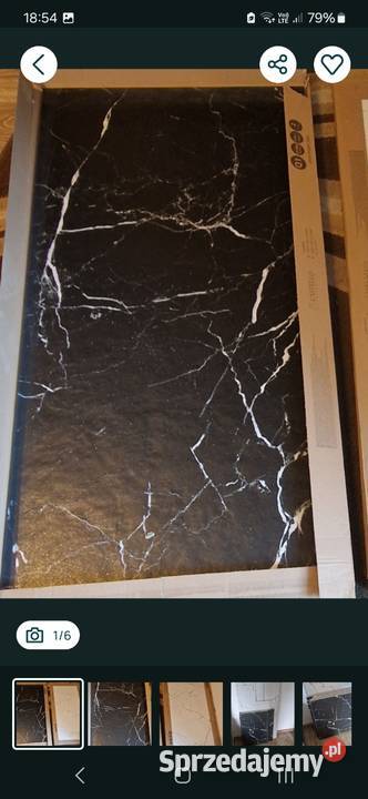 Płytki gres 120x60 colmar black czarny matowe Kraków