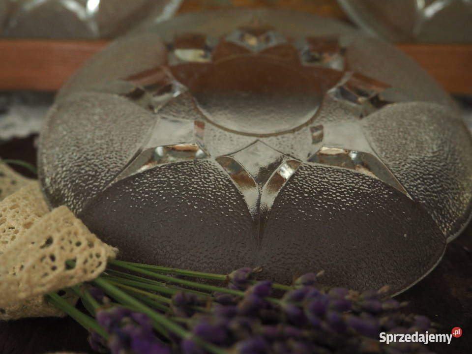 Talerzyki DeseroweLata PRLŚliczny Zestaw 5 Porcelana i szkło Szczecin