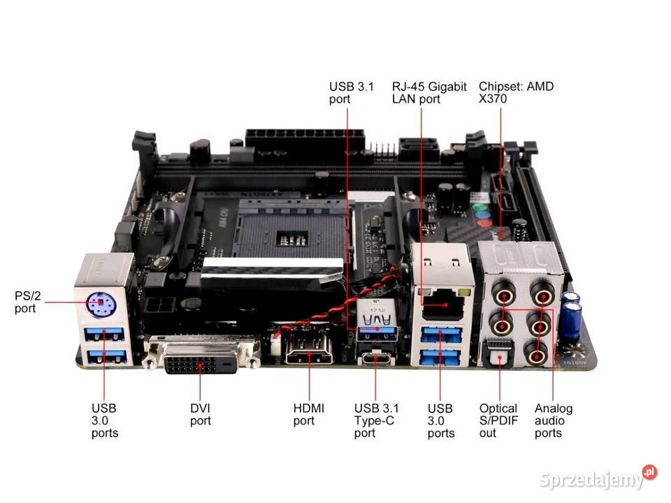 Płyta Biostar X370GTN AM4 ITX RAM 16GB Corsair Płyty główne małopolskie Tarnów