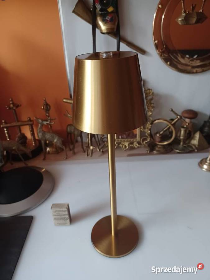 Mosiężna ledowa bezprzewodowa lampka nocna Poznań