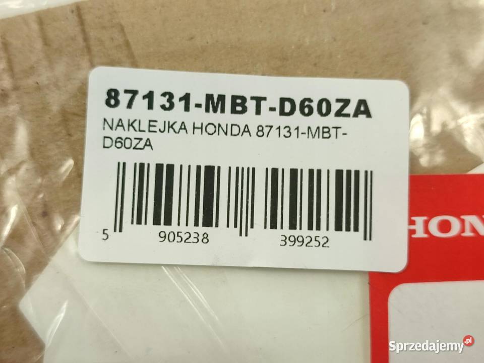NAKLEJKA VARADERO PGMFI BOCZEK HONDA XL1000V