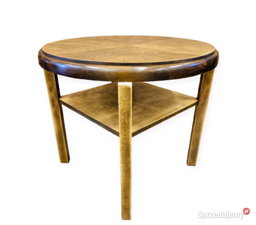 Stolik kawowy, stolik art deco, stolik okrągły, stolik drewniany