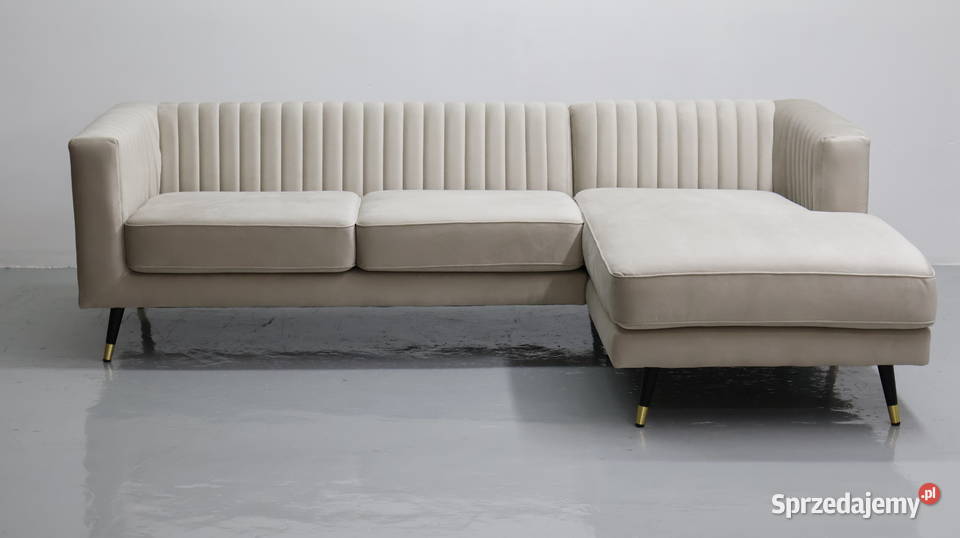 TLŁ Narożnik nowoczesna rogówka beżowy VELLUTO 1 Poznań