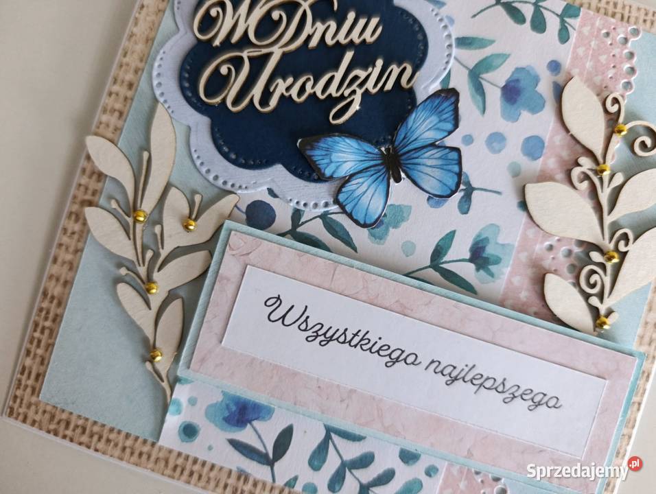 Kartka urodzinowa ręcznie robiona na urodziny łódzkie Łódź
