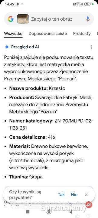 krzesło krzesła 6 sztuk swarzędzkiej fabryki Krzesła Poznań