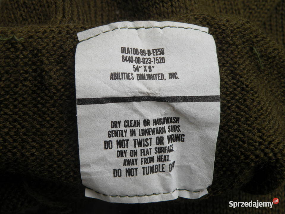 Szalik scarf olive Us Army 89r Wrocław sprzedam