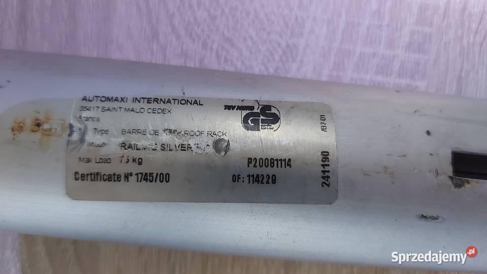 Belki dachowe na relingi automaxi mazowieckie Pruszków