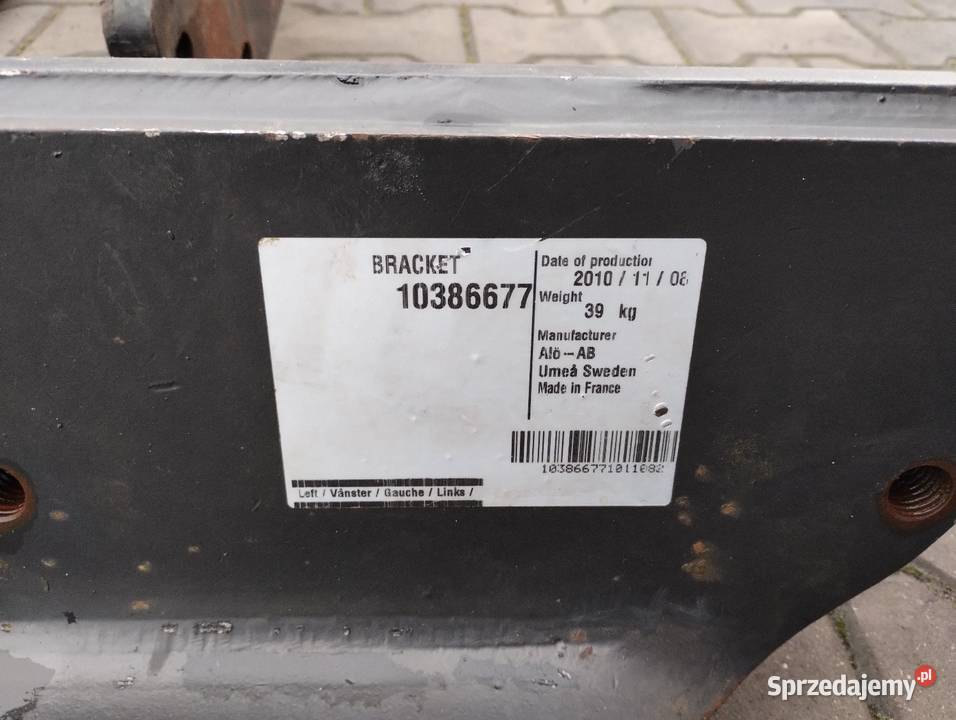 Adaptacja konsola ładowacza quicke Alo Adapter Chwalęcice