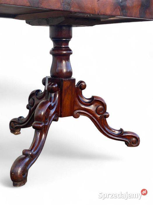 Stara rzeźbiona konsola rozkładany stolik zachodniopomorskie Gryfice