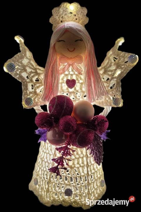 Świąteczny Anioł 24 ręcznie wykonany Krzywaczka sprzedam